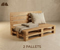 2 seater wooden pallet sofa Bangalore - Brownhues