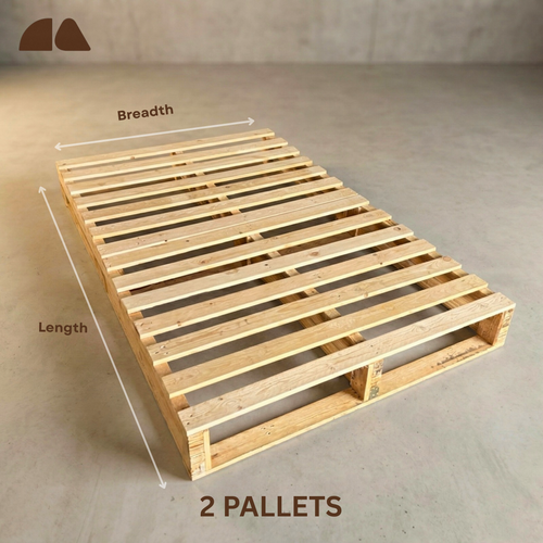 Double size wooden pallet bed 72x48 inch - Brownhues Bangalore
