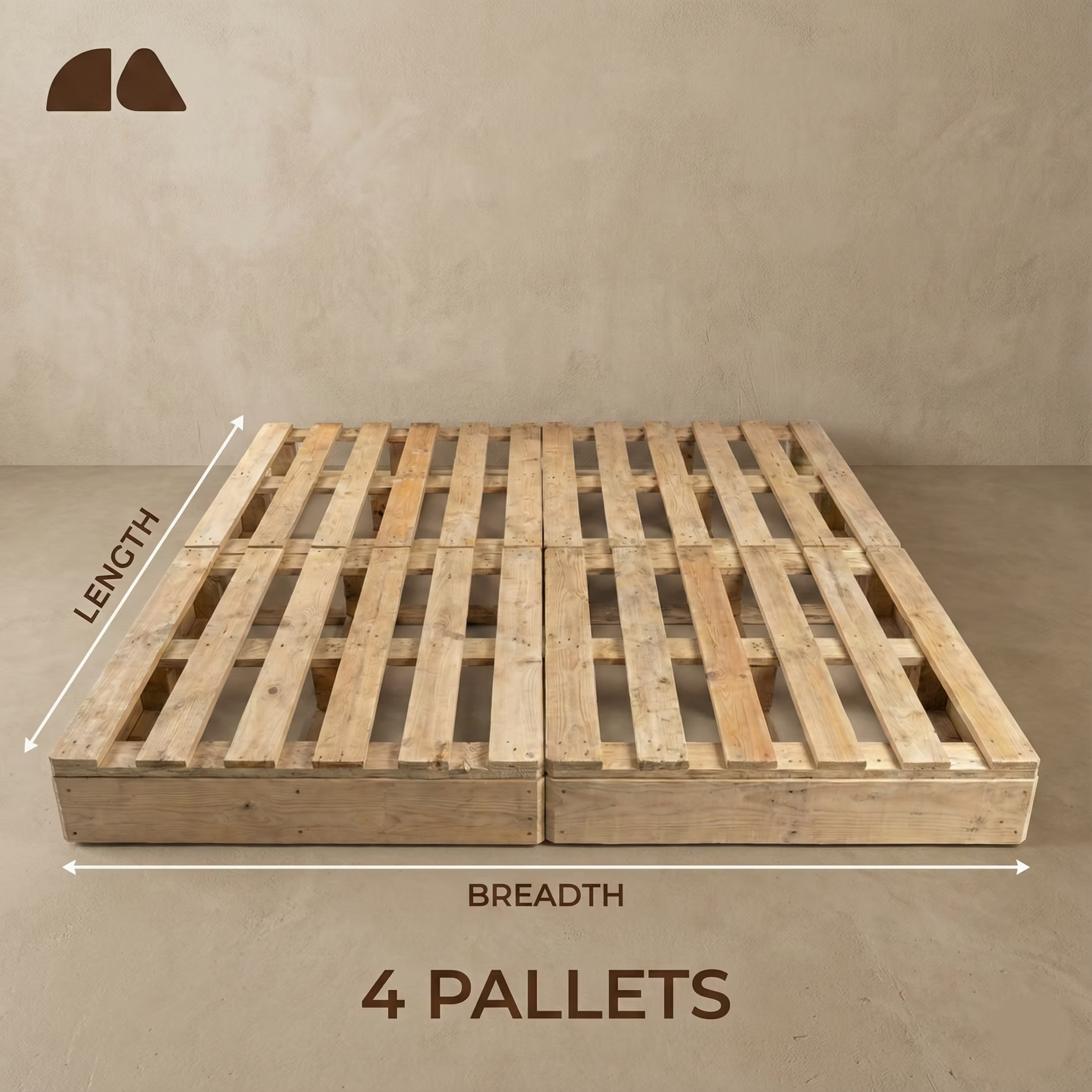 Queen Size - Wooden Bed Pallet