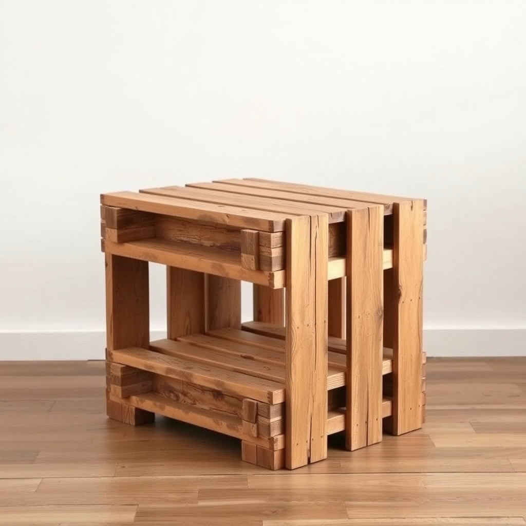 Wooden pallet bedside table Bangalore - Brownhues